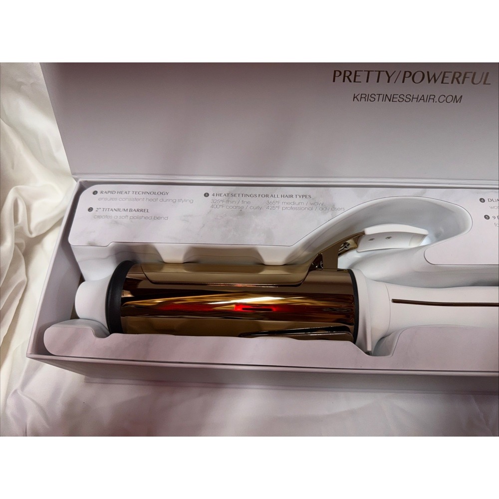 Kristin Ess Titanium Curling Iron Barrel Blowout Waves 425°F Digital Display 2" - Picture 4 of 5